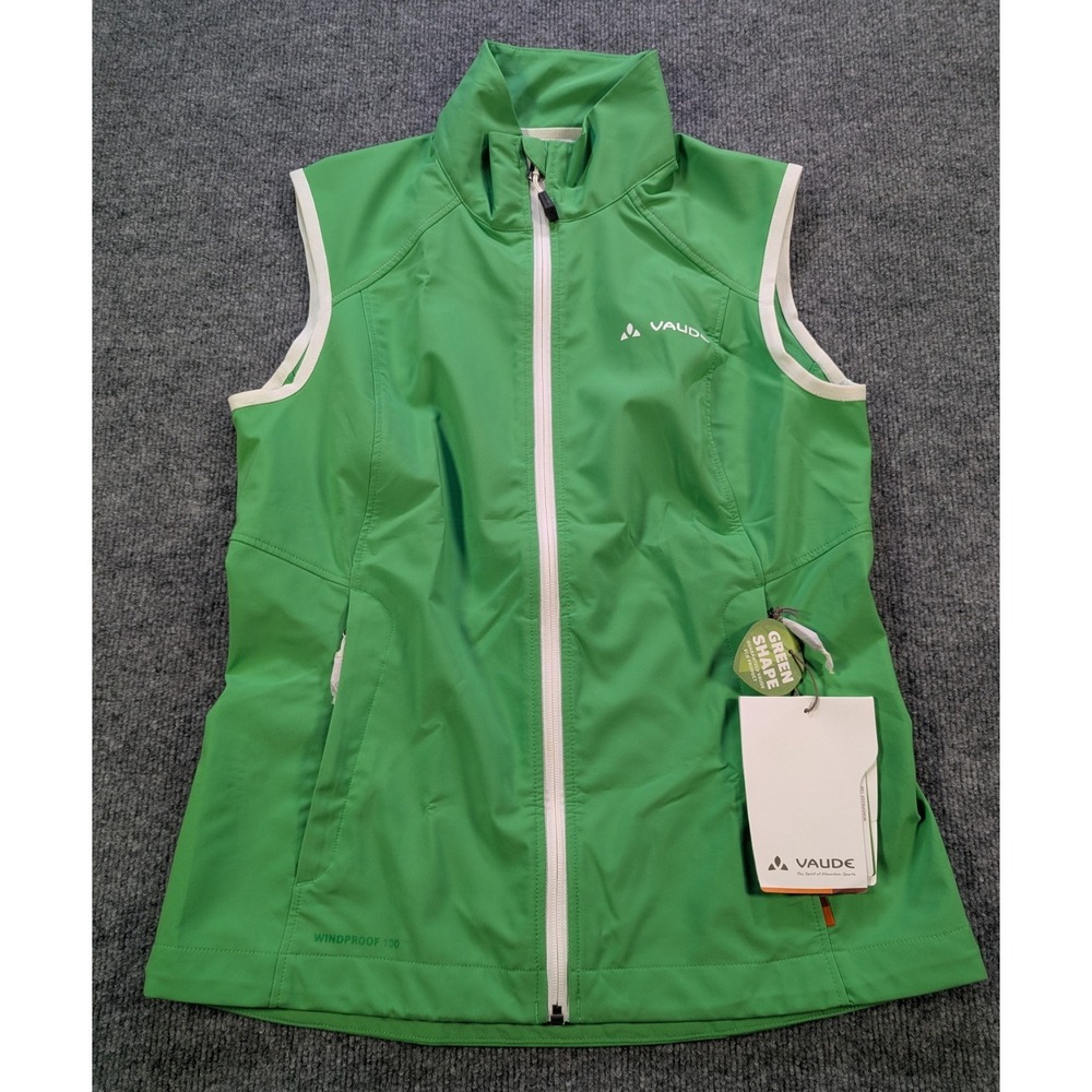 NEW! Vaude Hurricane II Vest Windproof Women's Size 38 Small Green Cycling